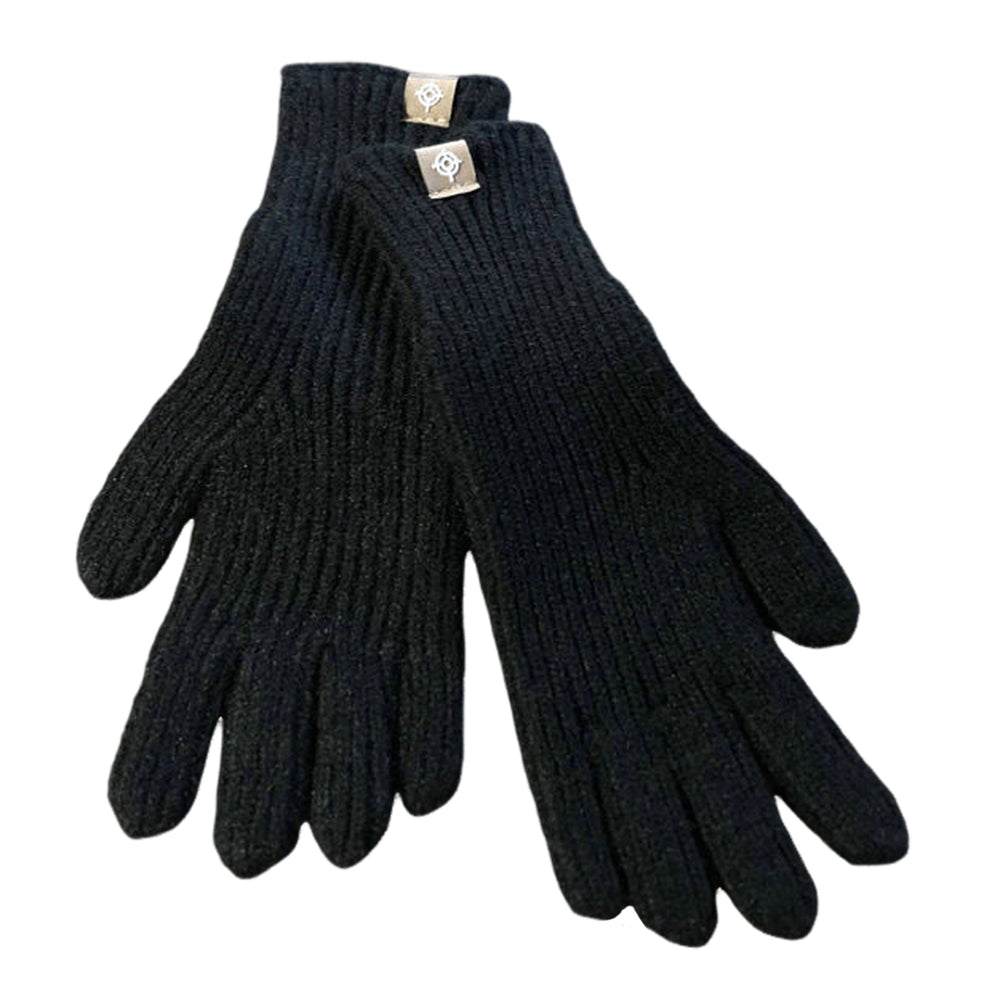 Outdoor Gloves Knitted Elastic Thick Plush Five Fingers Windproof Touch Screen Warm Finger Tip Hole Outdoor Gloves Image 2