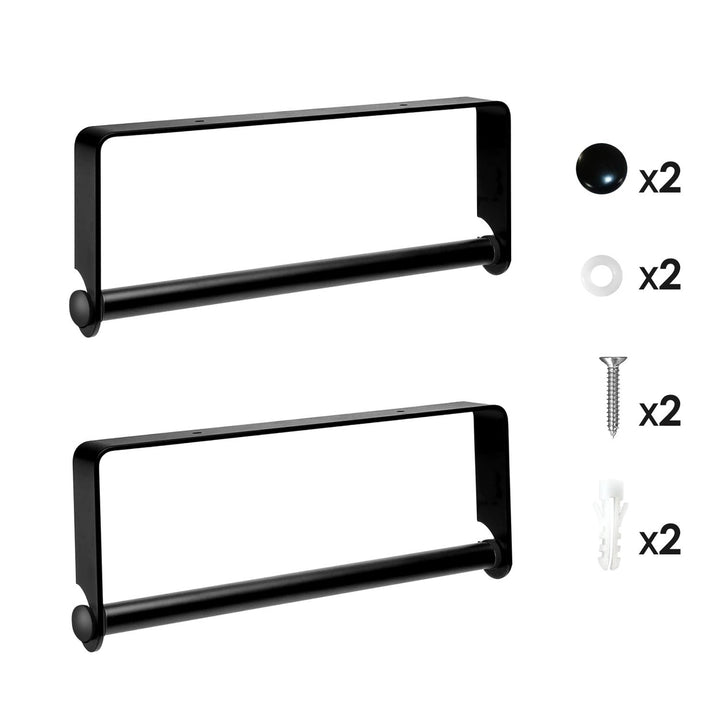 2 Pack Wall Mounted Paper Towel Holder Under Cabinet Paper Towel Rack for Bathroom Kitchen Pantry Sink Balcony Aluminum Image 11