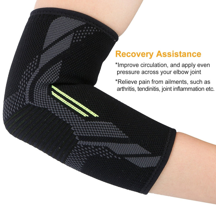 Elbow Support Brace Compression Sleeve Adjustable Arm Support Wrap Guard Bandage Arm Band for Tendinitis Arthritis Image 4