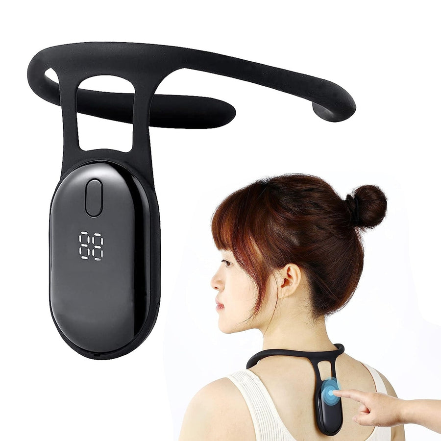Intelligent Posture Corrector Hanging Back Posture Correction Trainer with Vibrating Reminder Charging Cable Strapless Image 1