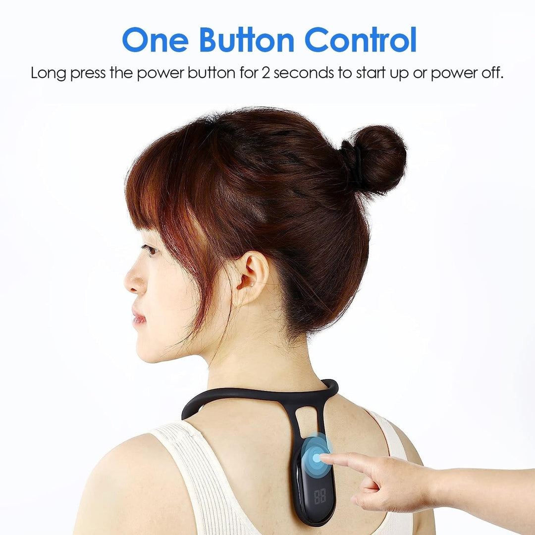 Intelligent Posture Corrector Hanging Back Posture Correction Trainer with Vibrating Reminder Charging Cable Strapless Image 3
