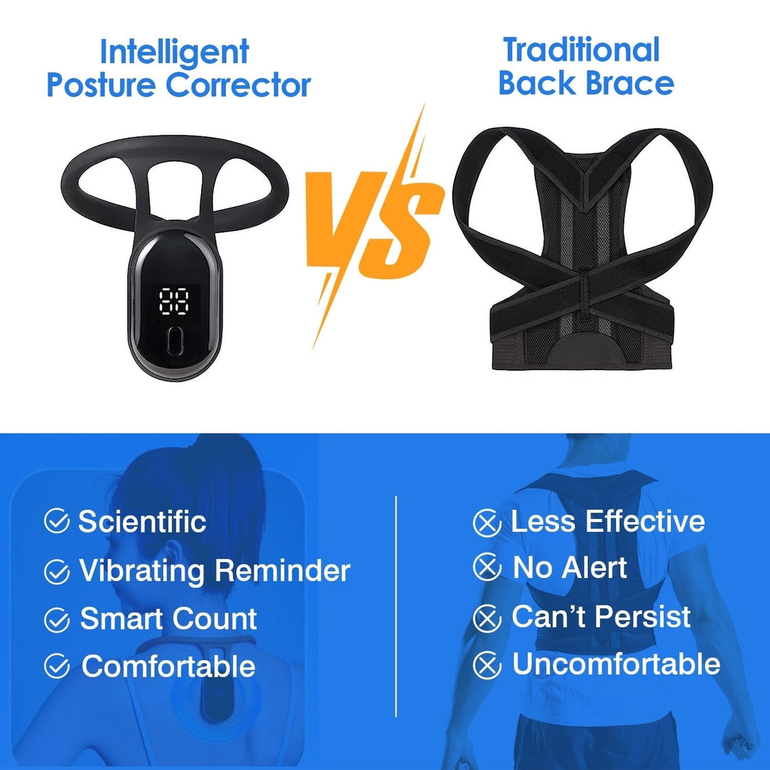 Intelligent Posture Corrector Hanging Back Posture Correction Trainer with Vibrating Reminder Charging Cable Strapless Image 4