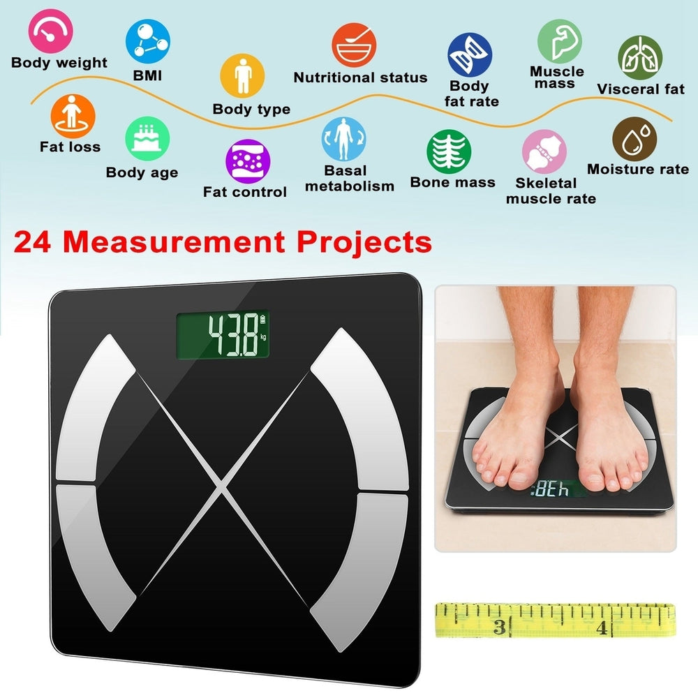 Smart Body Composition Scale Fat Monitor Digital APP Scale BMI Health Analyzer Image 2