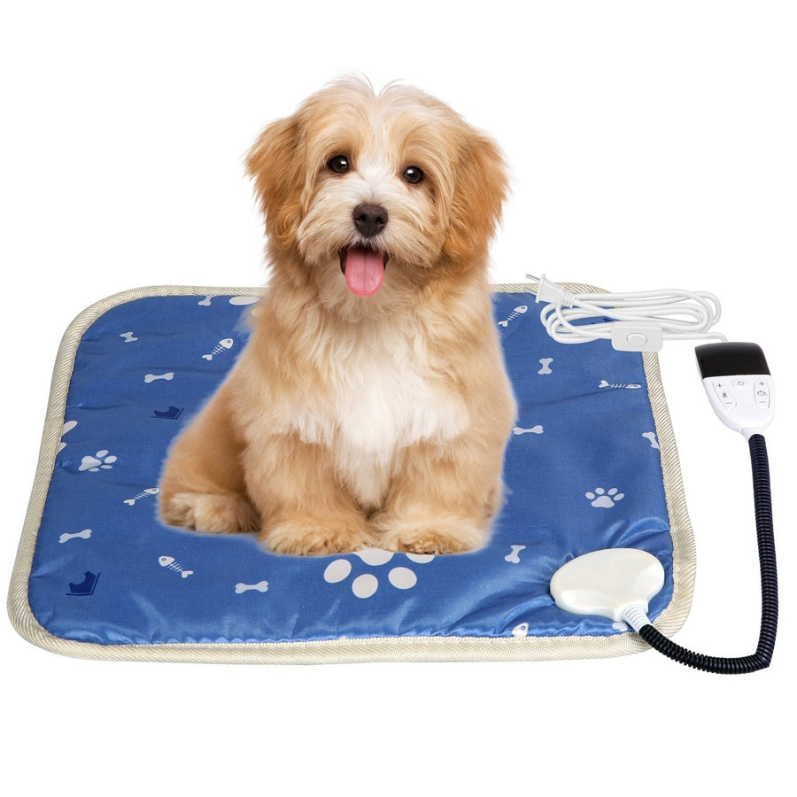 Pet Heating Pad Electric Dog Cat Heating Mat Waterproof Warming Blanket with Adjustable Temperature 0 to 12 Timer Image 1