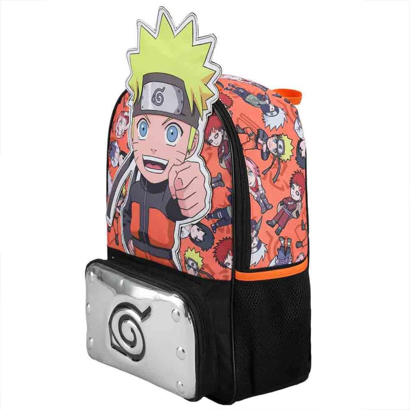 NARUTO SHIPPUDEN CHARACTER DIE CUT KIDS BACKPACK Image 1