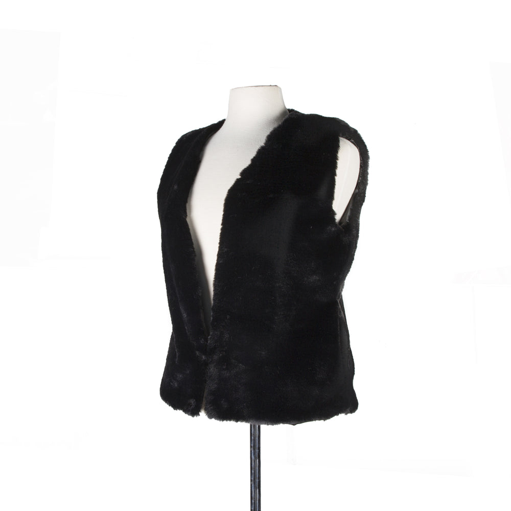 Luxe Fashion Classic Faux faux Women Vest  1-Piece  Black  1 Image 2