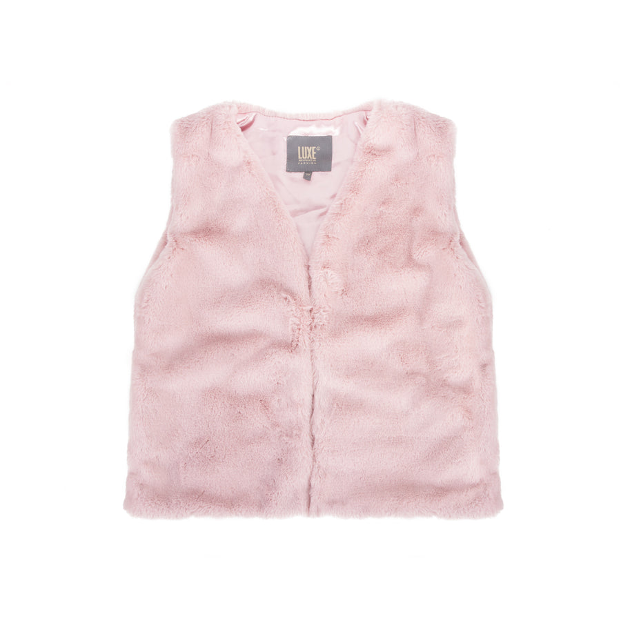 Luxe Fashion Classic Faux faux Women Vest  1-Piece  Pink  1 Image 1