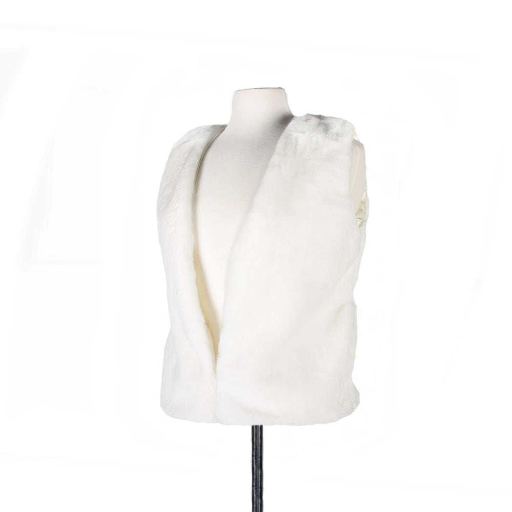 Luxe Fashion Classic Faux faux Women Vest  1-Piece  Off white Image 2