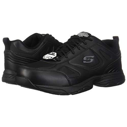 Skechers for Work Mens Dighton Slip Resistant Work Shoe 10-M BLACK Image 1