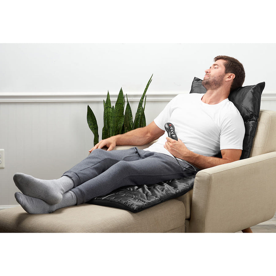 Relaxus Full Body Massage Mat with Infrared Heat - Neck and ShouldersLumbar (Upper/Lower Back)Legs Image 1
