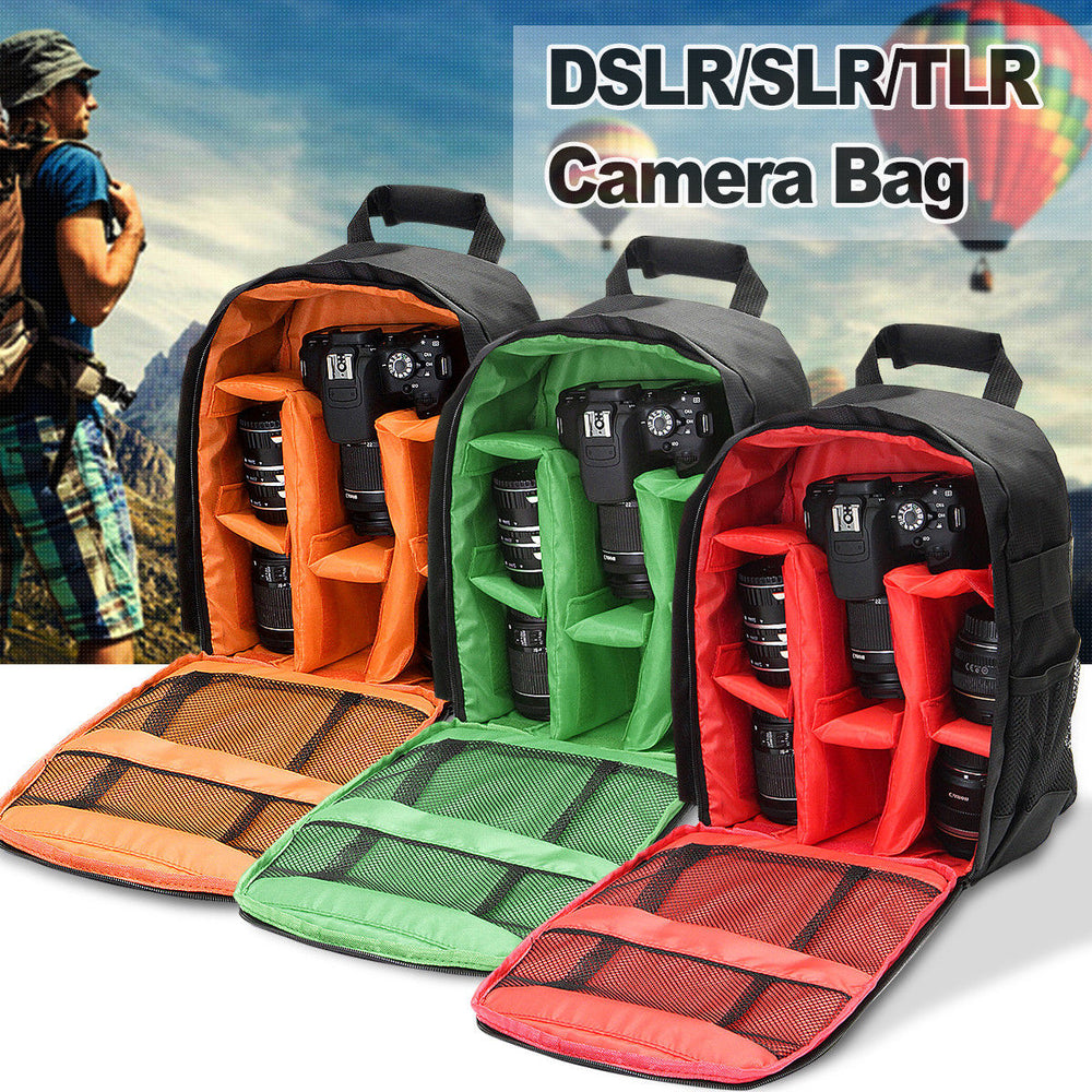 Waterproof DSLR SLR Case Camera Backpack Shoulder Bag For Canon Nikon Sony Image 2