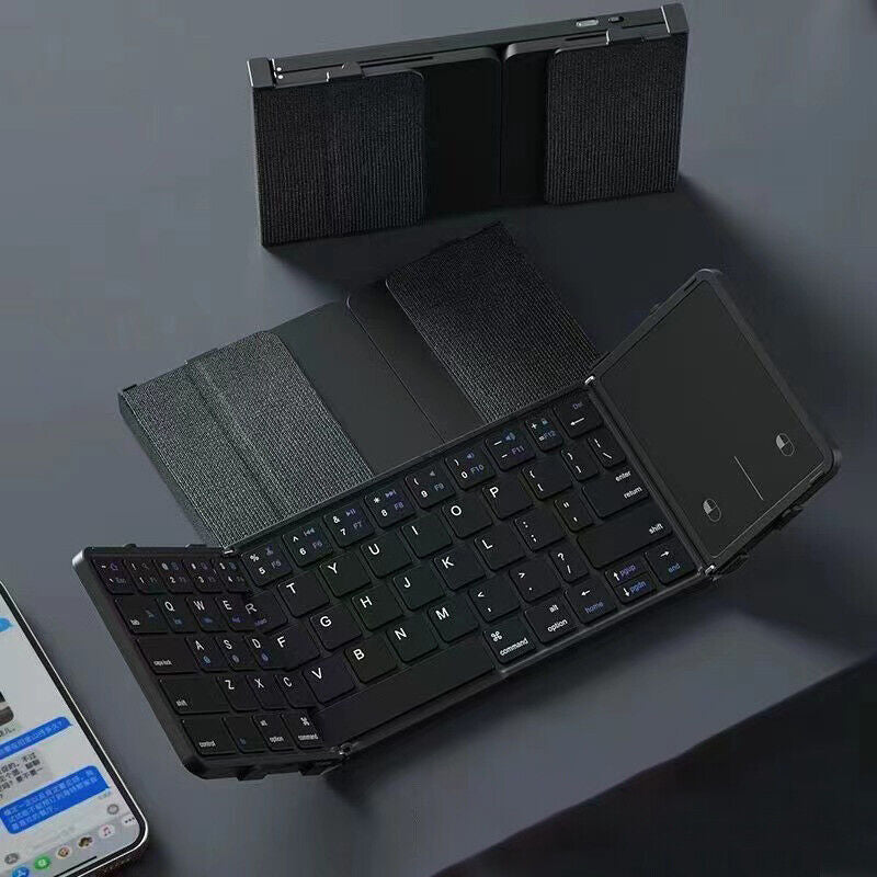 Folding Wireless Bluetooth Keyboard With Touchpad For WindowsAndroidIOS Phone Image 7