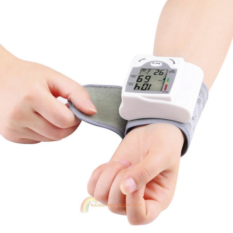 Digital LCD Health Arm Meter Pulse Wrist Blood Pressure Monitor Sphygmomanometer Image 1