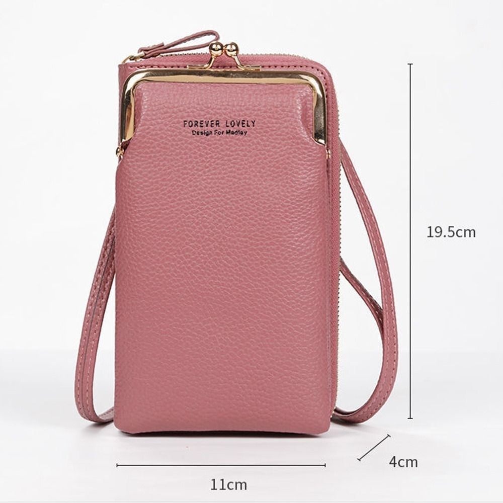 PU Leather Fashion Shoulder Bags Phone Purses Handbags Small Crossbody Bags Image 2