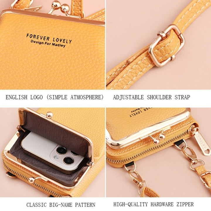 PU Leather Fashion Shoulder Bags Phone Purses Handbags Small Crossbody Bags Image 8
