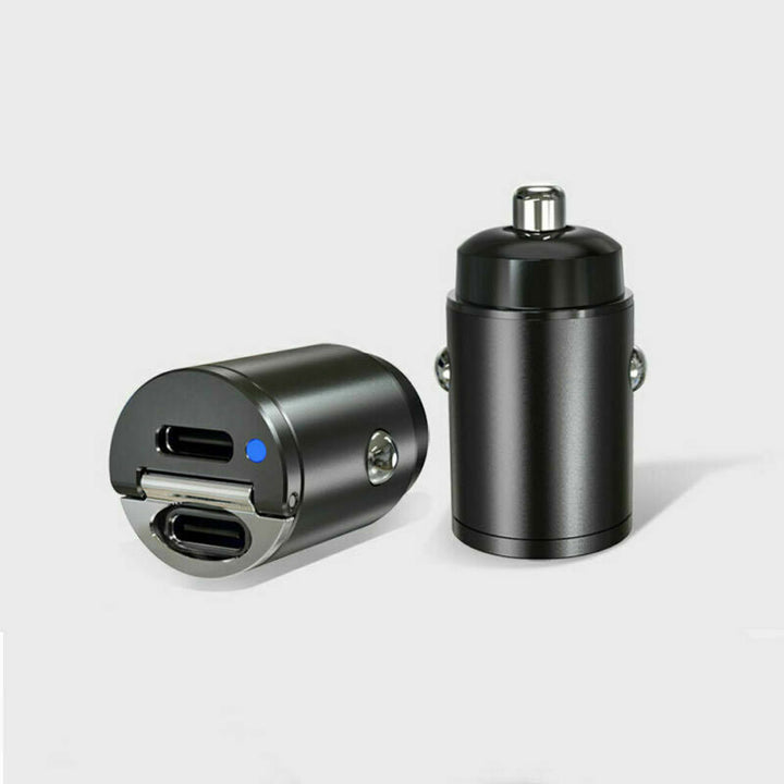 Dual USB Car Charger Type C QC3.0 30W Fast Charging Car Phone Charger Adapter Image 3