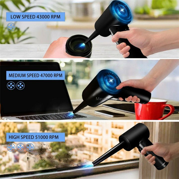 Electric Mini Cordless Air Duster Blower High Pressure for Computer Car Cleaning Image 8
