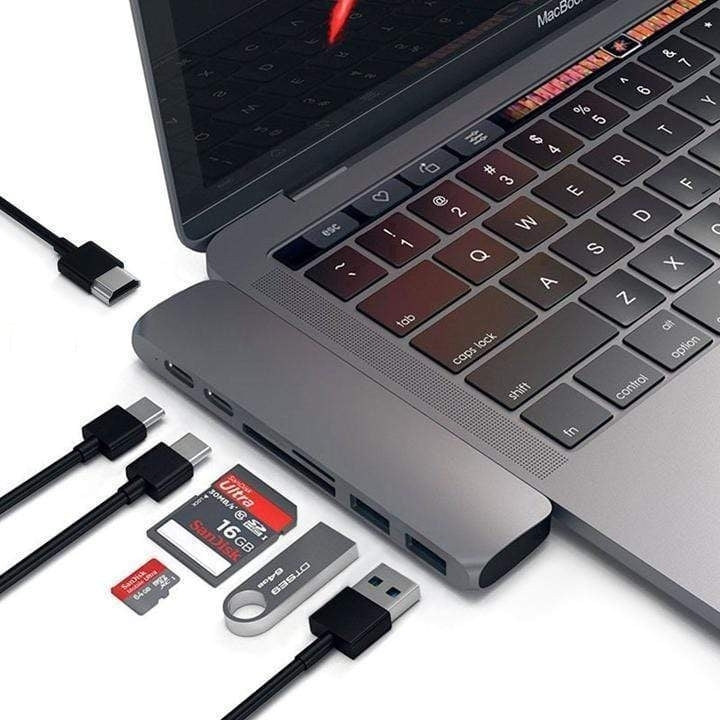 7 in 1 USB C Hub Type-C Card Reader Adapter Aluminum 4K HDMI For MacBook Pro Image 1