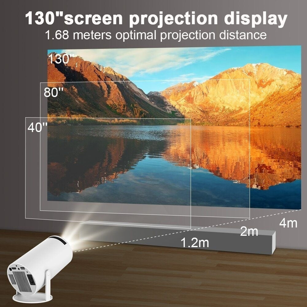 Home Theater 4K Projector Wifi6 200 ANSI Home Cinema Portable Projector Image 7