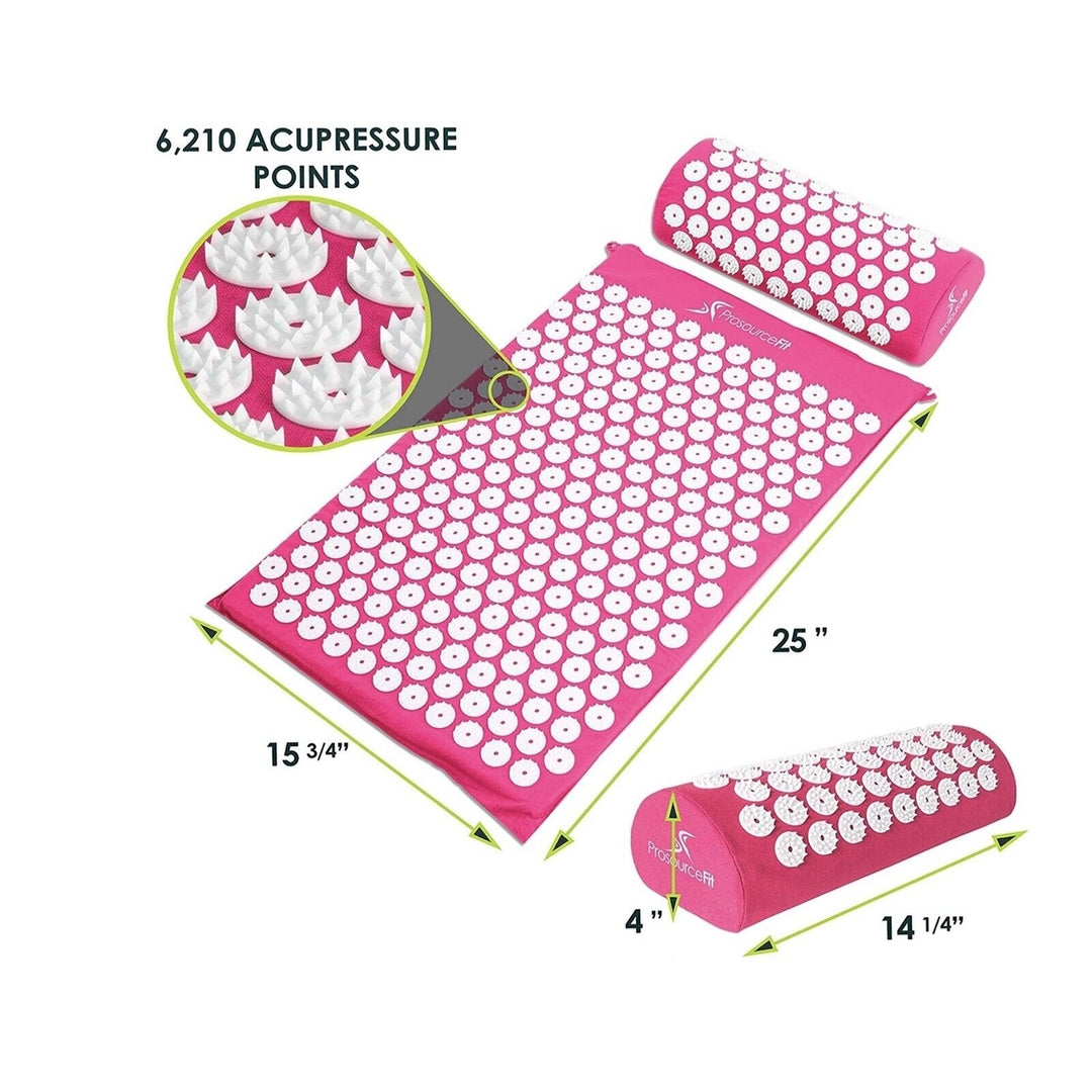 Acupressure Mat and Pillow Set for Back Neck Pain Relief and Muscle Relaxation Image 3