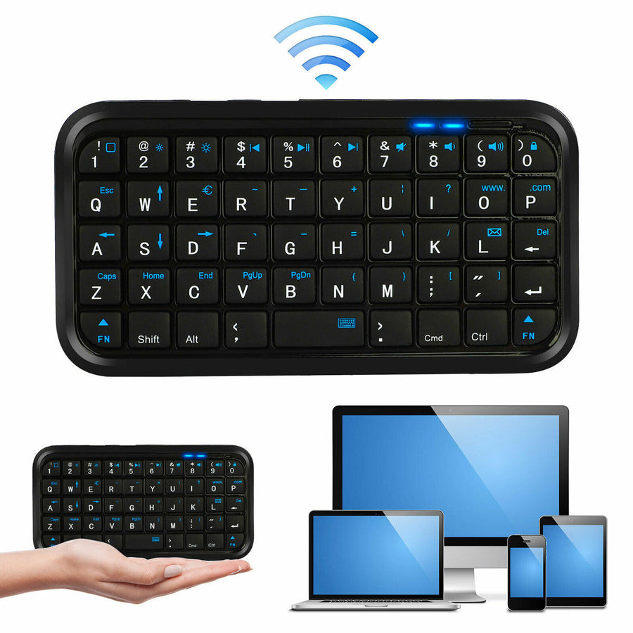 Mini Wireless Bluetooth 3.0 Keyboard LED Keypad USB Charging for PC TV Android XBOX Image 1