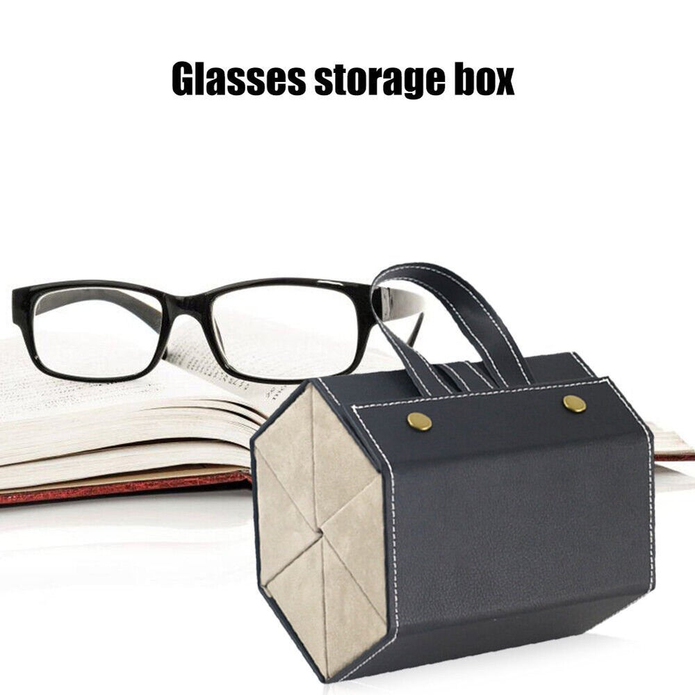 Multi-slot Folding PU Leather Glasses Organizer Storage Box Sunglasses Case Image 2