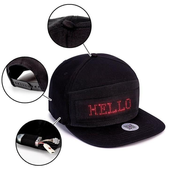 Programmable Hat LED Message Hiphop Cap Image 8
