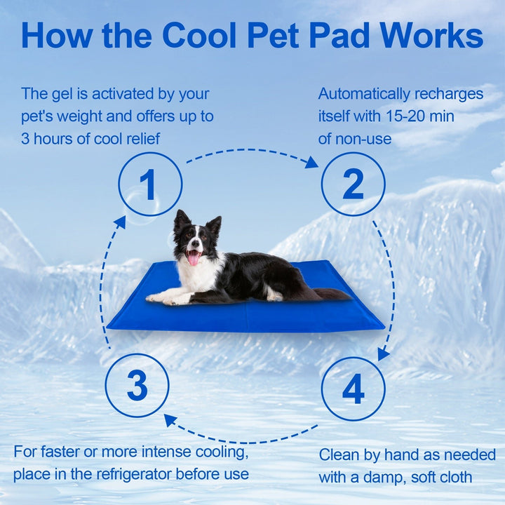 Dog Cooling Mat Pet Cooling Mat for Dogs and Cats Pressure Activated Dog Cooling Pad No Water or Refrigeration Needed Image 7