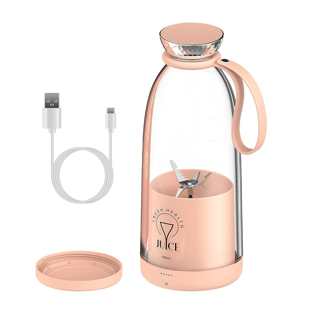 16.9OZ Portable Fruit Blender Electric Rechargeable Juice Cup for Shakes Smoothies Juice Personal Fruit Mixer with 6 Image 2