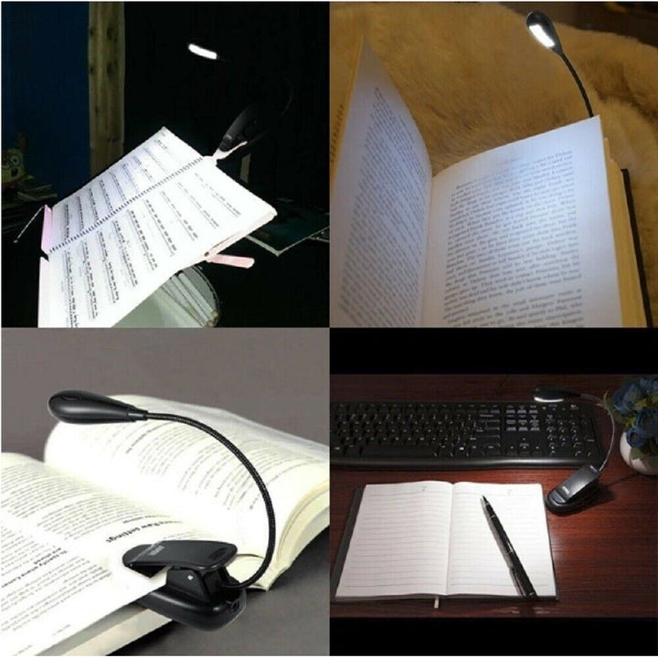 Flexible Clip On LED Light Lamp For Book Reading Tablet Laptop PC EReader Image 4
