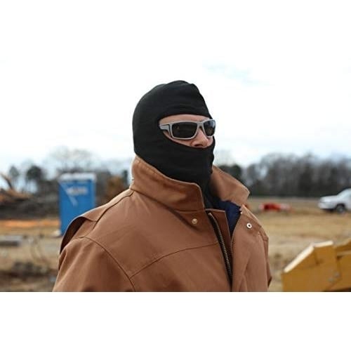 MCR Safety 250-Gram Polyester Fleece Balaclava Face MaskReflective BindingCold Weather Face ProtectionBlack ONE SIZE Image 2