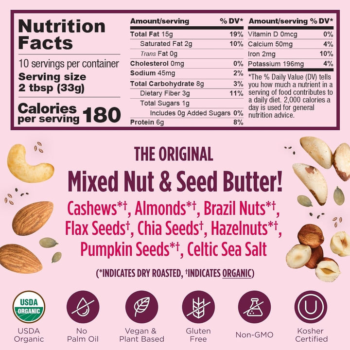 Nuttzo Organic 7 Nut and Seed ButterPower Fuel Crunchy26 Ounce Image 4