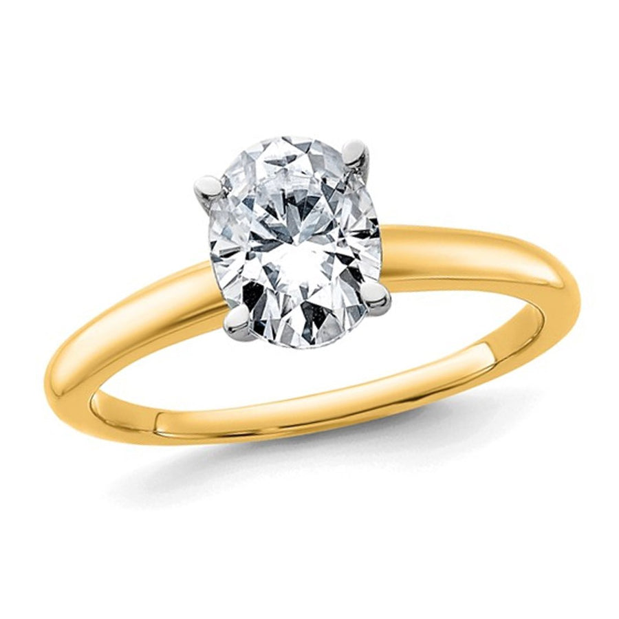 1.20 Carat (ctw VS2G-H) Certified Lab-Grown Diamond Solitaire Engagement Ring in 14K Yellow Gold Image 1