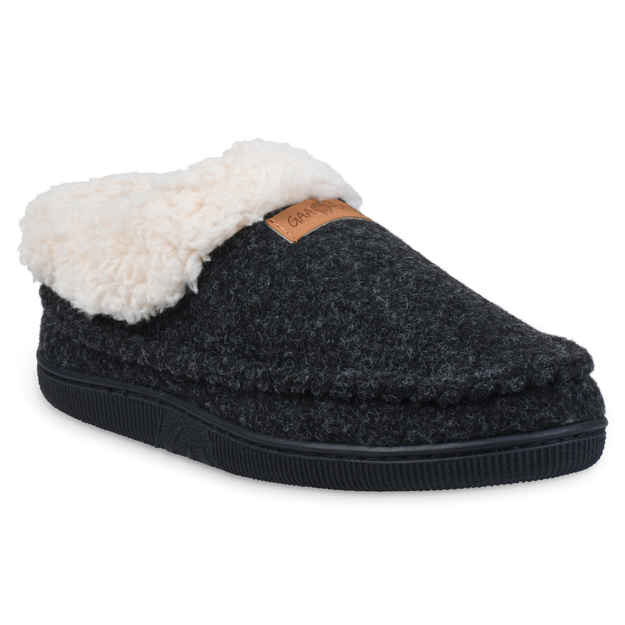 Gaahuu womens faux woolfaux shearling memory foam fullfoot mocassin slipper Image 1