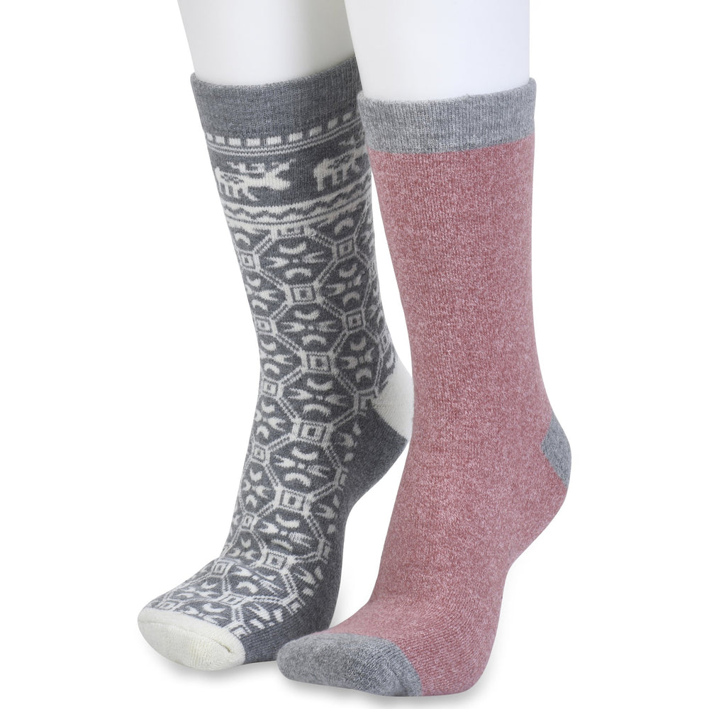 Gaahuu womens super soft fully cushioned thermal boot socks-2pr Image 2