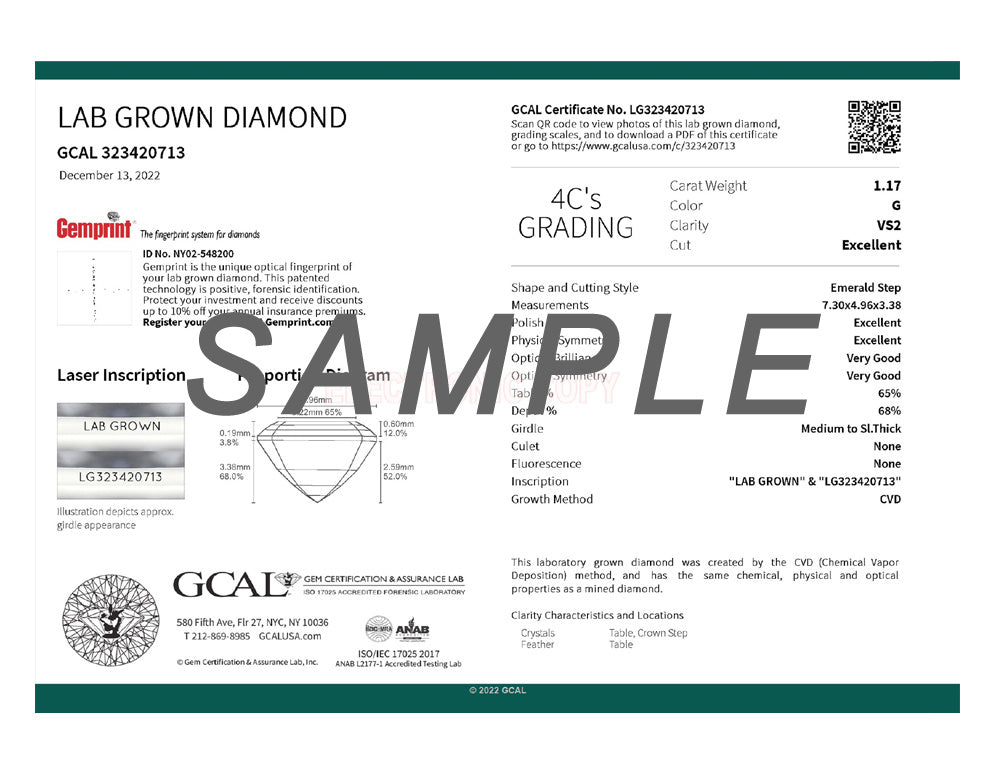1.92 Carat (ctw VS2G-H) Emerald-Cut Certified Lab-Grown Diamond Engagement Ring 14K Yellow Gold Image 2
