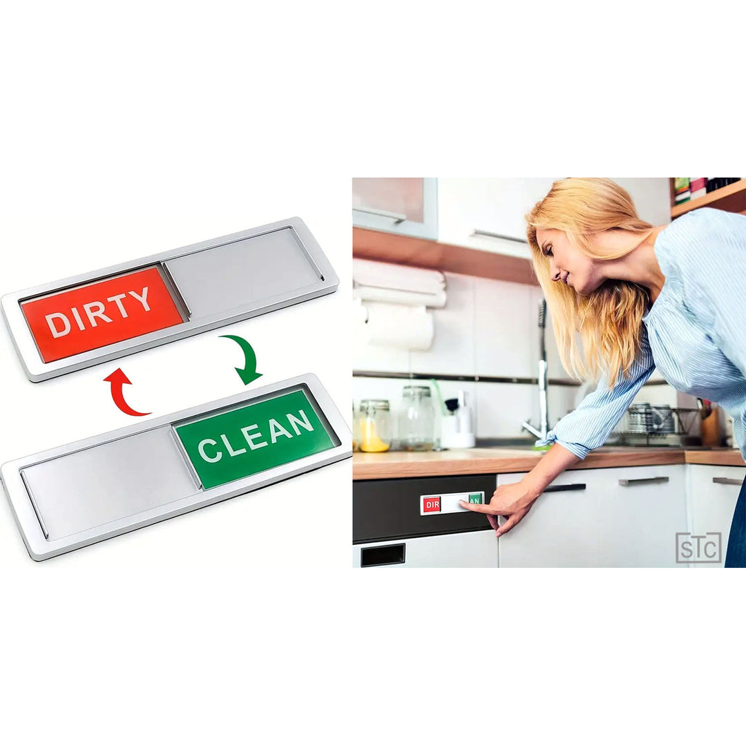 Clean Dirty Dishwasher Sign - Sleek Design - Kitchen Gadgets - Heavy Duty Magnet with Optional Stickers Image 4