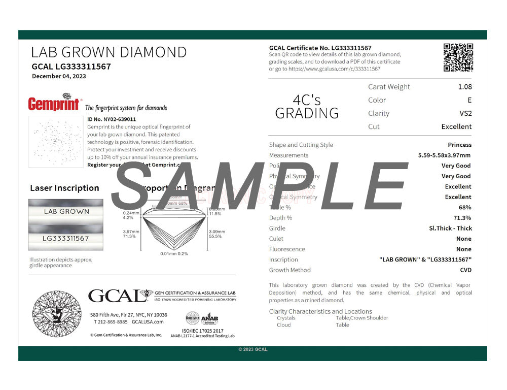 1.90 Carat (ctw VS2D-E-F) Certified Princess Lab-Grown Diamond Engagement Ring 14K Yellow Gold Image 2