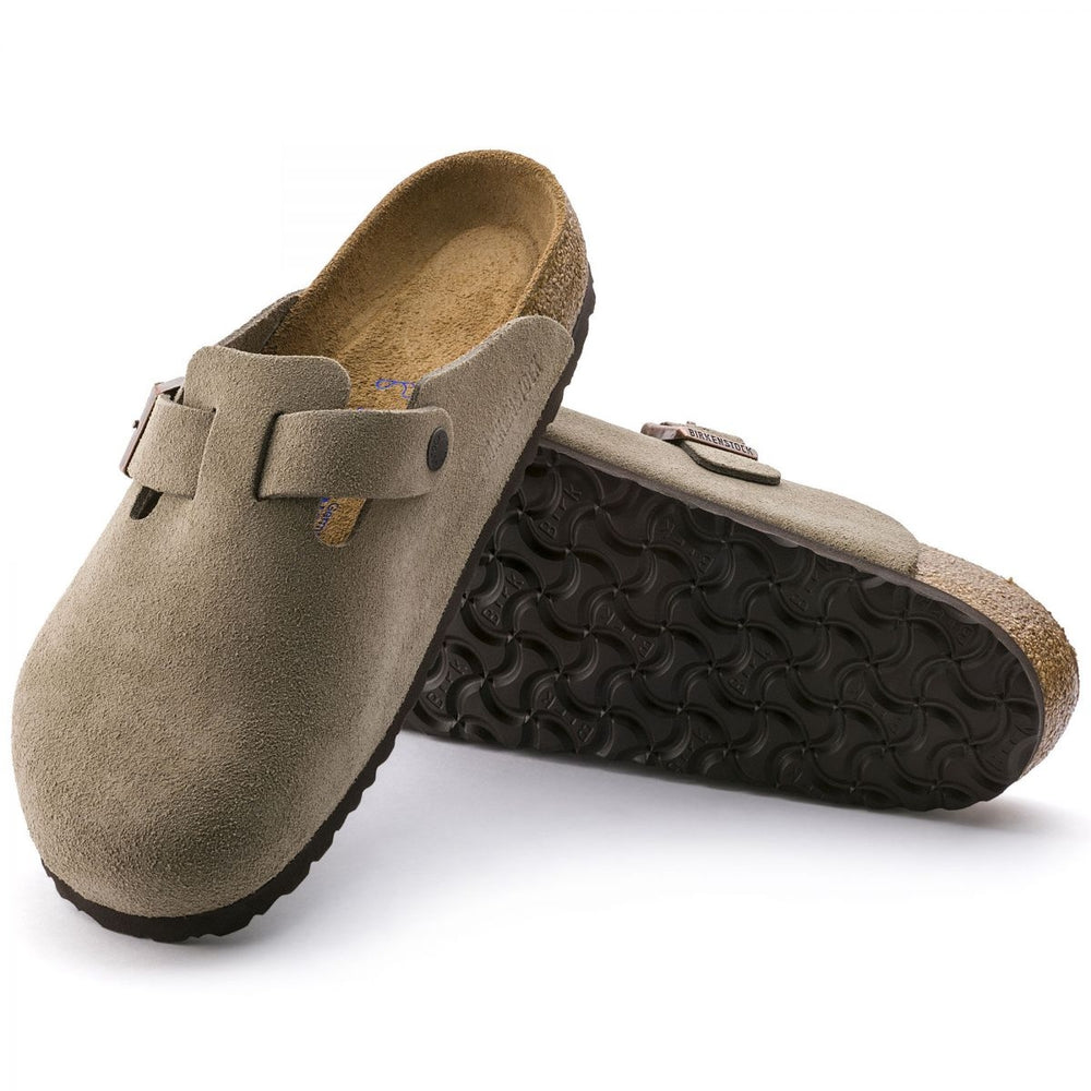 BIRKENSTOCK Unisex Boston Soft Footbed Taupe Suede - 0560771 and 0560773  TAUPE SUEDE Image 2