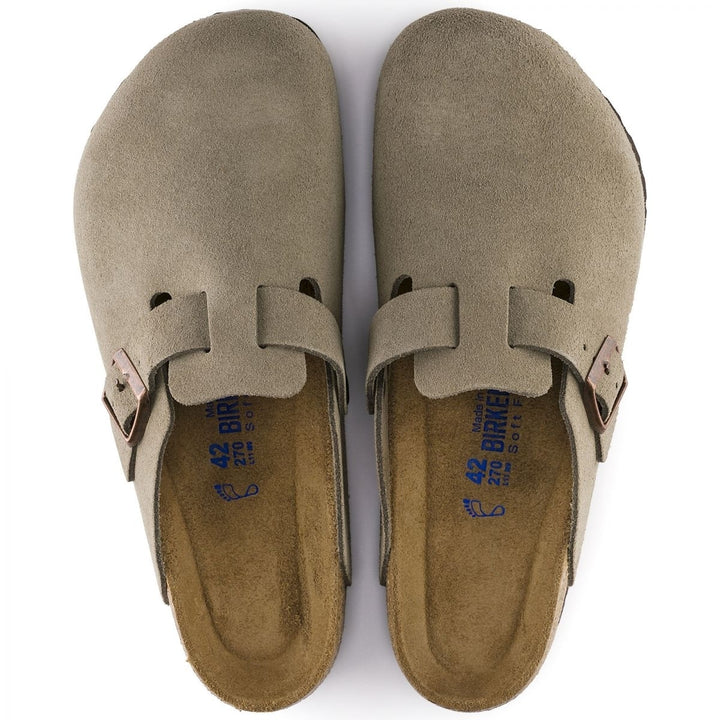 BIRKENSTOCK Unisex Boston Soft Footbed Taupe Suede - 0560771 and 0560773  TAUPE SUEDE Image 3