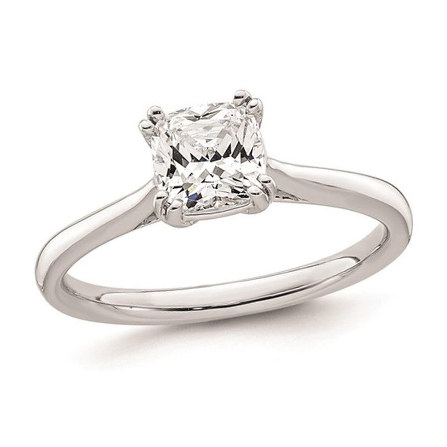 1.25 Carat (ctw VS2-VS1D-E-F) IGI Certified Cushion-Cut Lab Grown Diamond Solitaire Engagement Ring in 14K White Gold Image 1