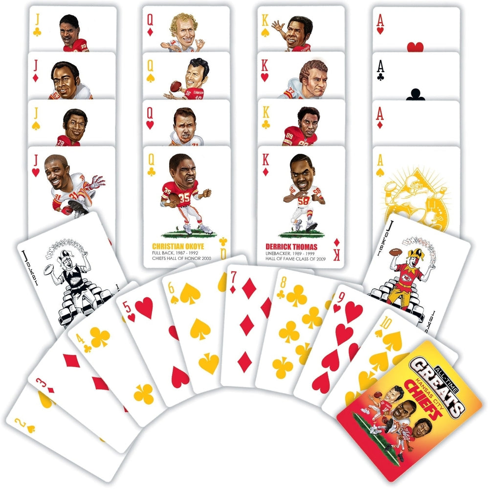 Kansas City Chiefs All-Time Greats Playing Cards - 54 Card Deck Image 2