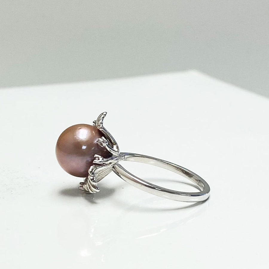 Asher Fresh Water Leaf Pearl Ring Image 1