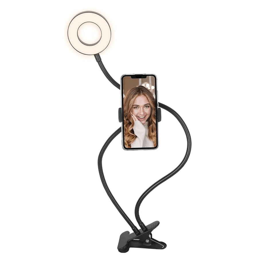 Cygnett V-Classic 2-in-1 Selfie Ring Light with 3 Lighting Modes and Base Clamp Image 1