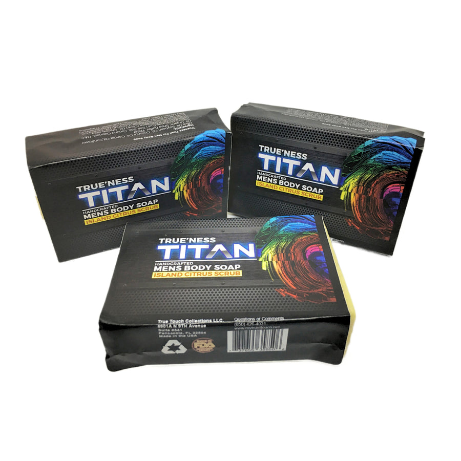 Trueness Titan Mens Island Citrus Bar Scrub {3) Multi-pack Image 1