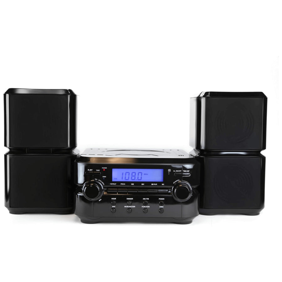 Emerson Bluetooth CD Microsystem w AM/FM Radio and LCD for CD/Radio/Clock Function Image 1