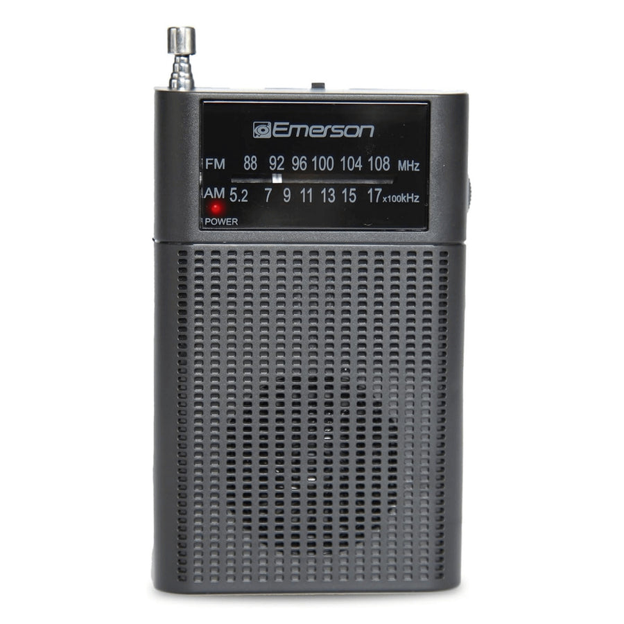 Emerson Portable AMFM Radio with Built-In Speaker and Easy Removable Belt Clip Image 1