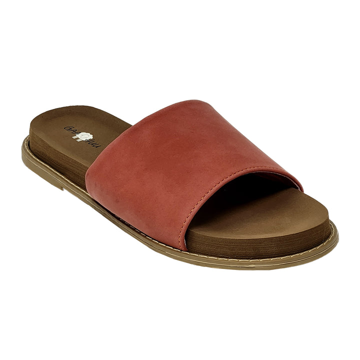 Gaahuu Womens Faux Leather Open Toe Footbed Sandal Image 6