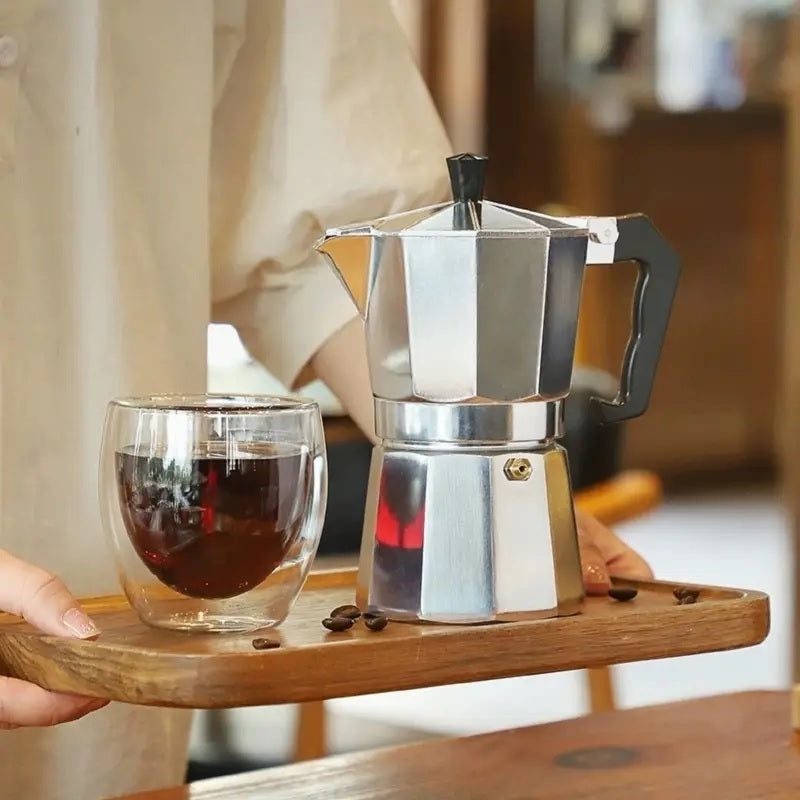 Double Valve Moka Brewing Coffee Pot Espresso Machine Image 2