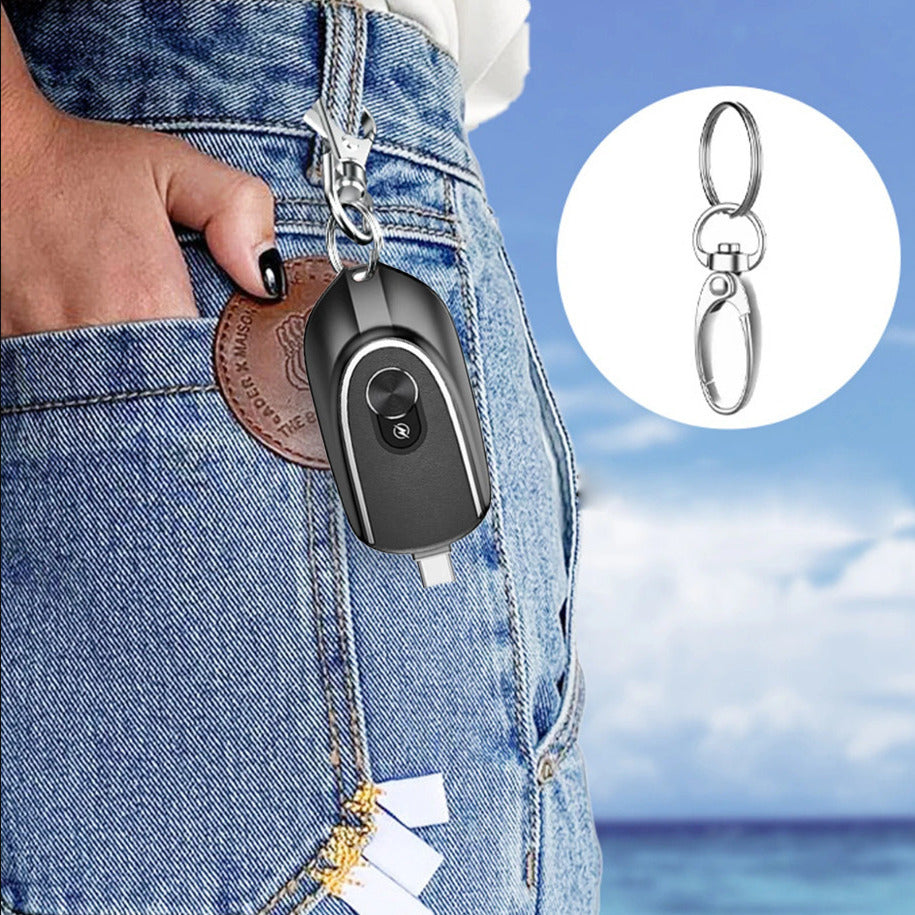 2-in-1 Connector Power Station Portable Charger Mini Emergency Keychain Power Bank Image 3